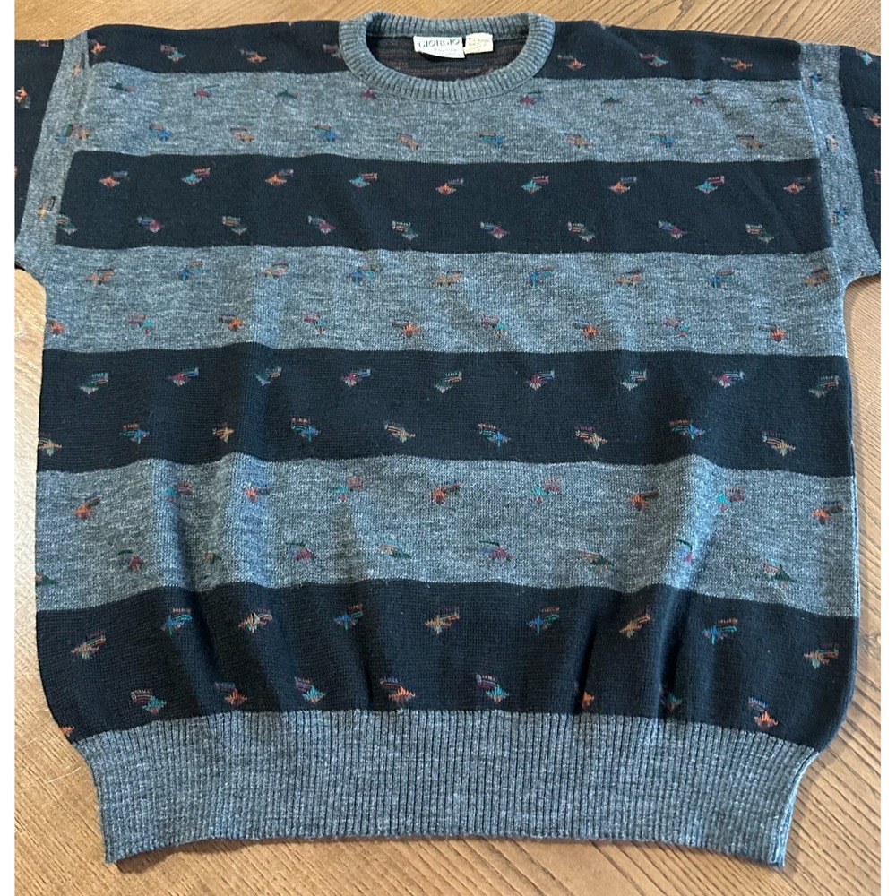 Vintage 90s Giorgio Di Firenze Multicolor Made In Italy Pullover Sweater size L